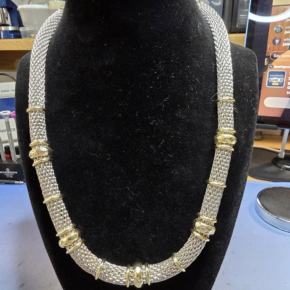 Elegant Silver and Gold Women's Necklace By Kendra Scott